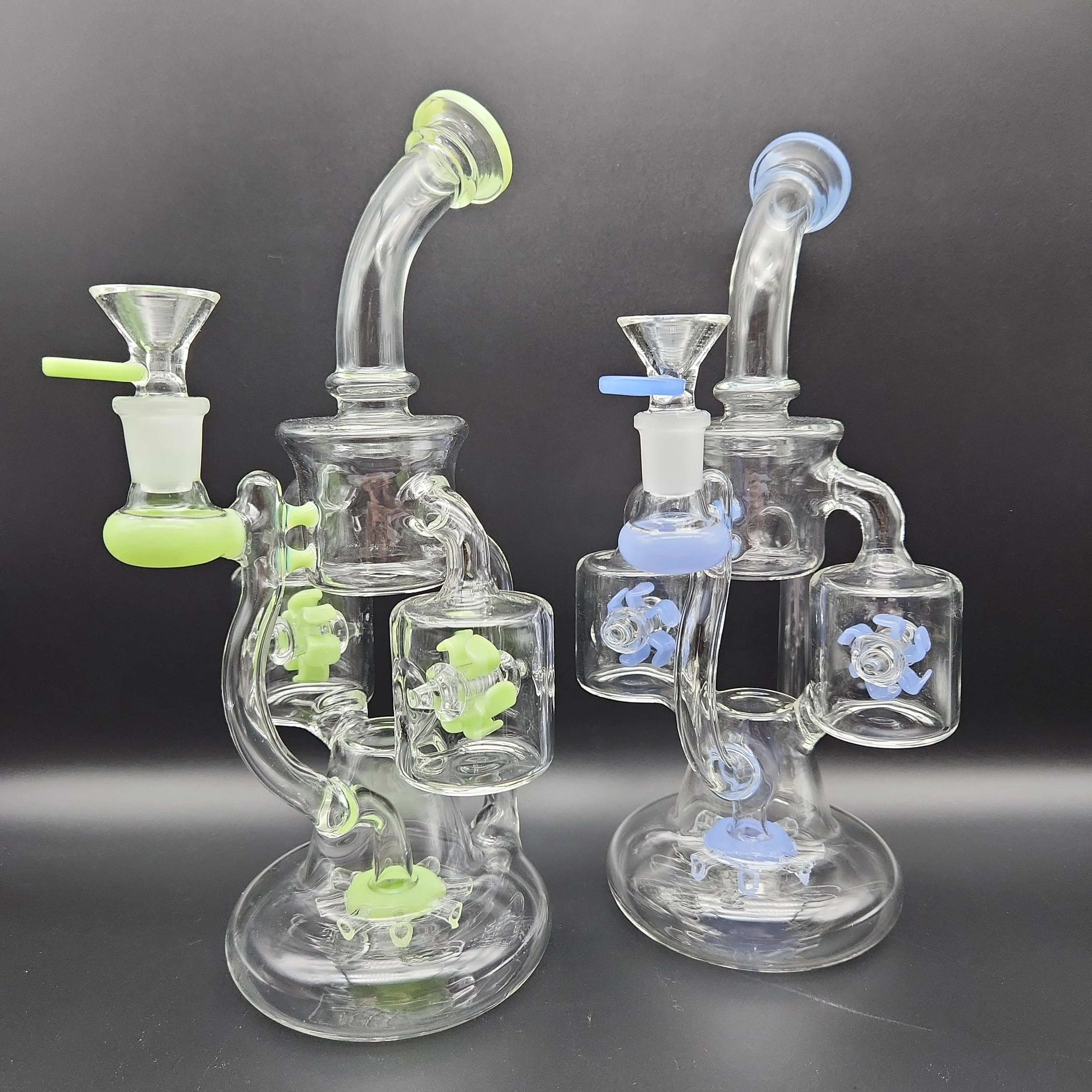 10 Twin Turbine Recycler Water Pipe