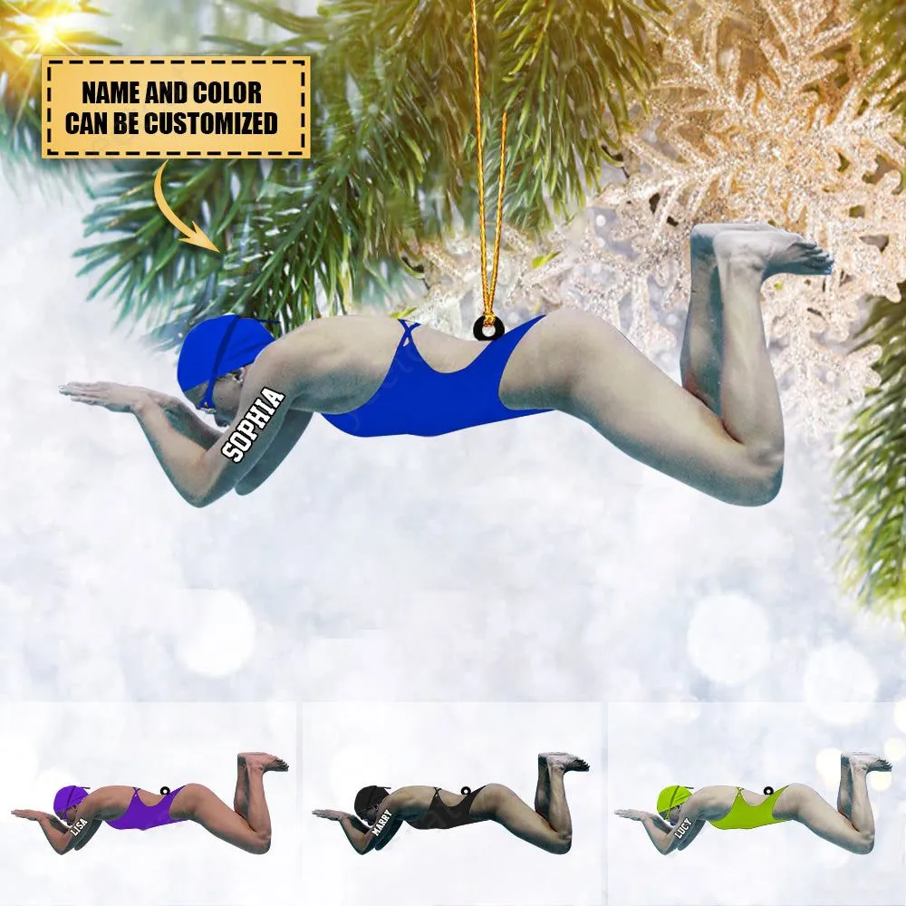 2023 New Release Personalized Swimmer Acrylic Ornament, Gift For Swimming Lovers/Swimmer