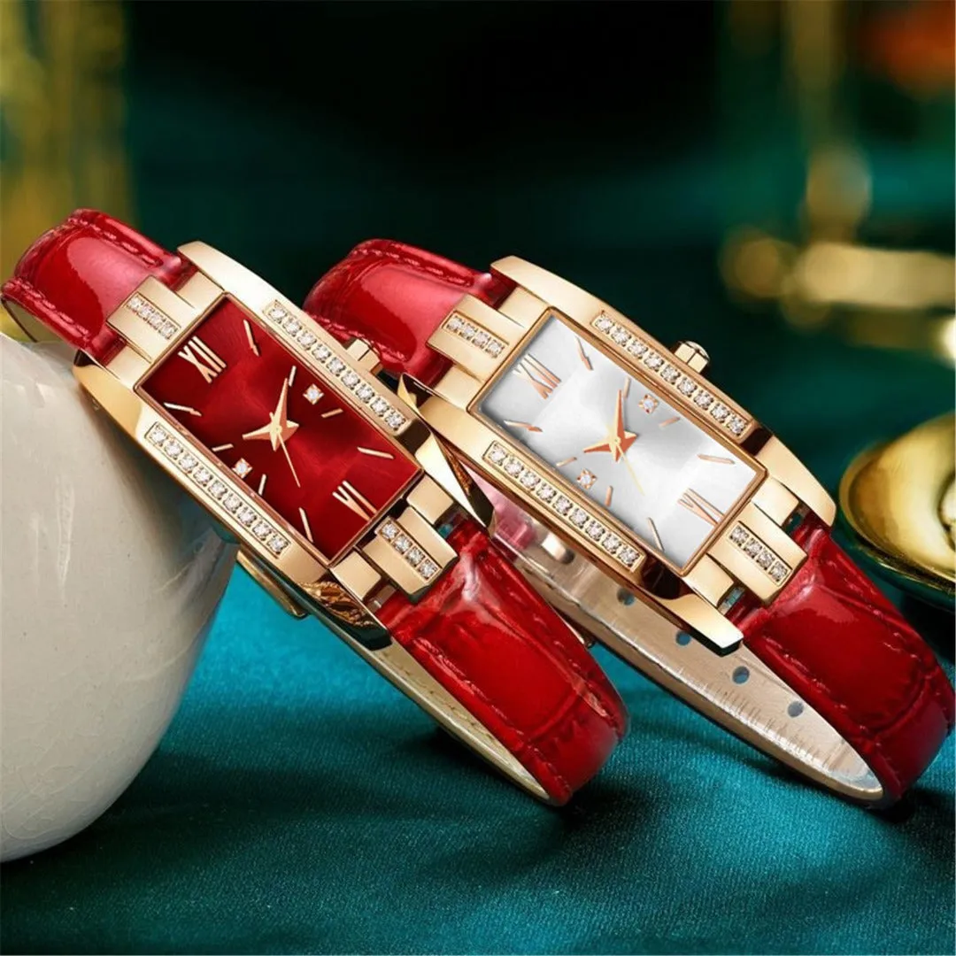 3 Pcs Women's Classic Fashion Square Retro Quartz Watches