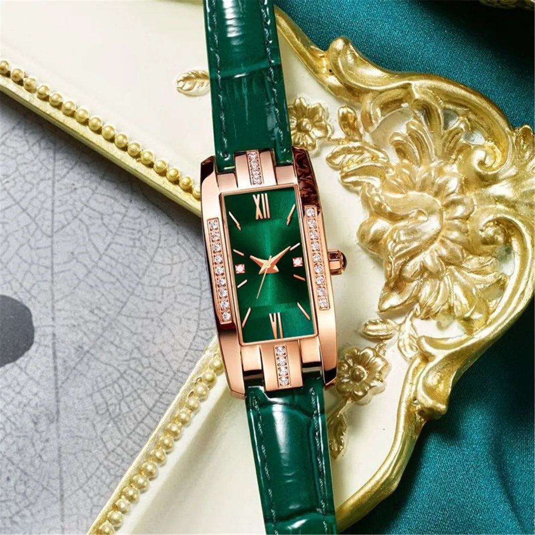 3 Pcs Women's Classic Fashion Square Retro Quartz Watches