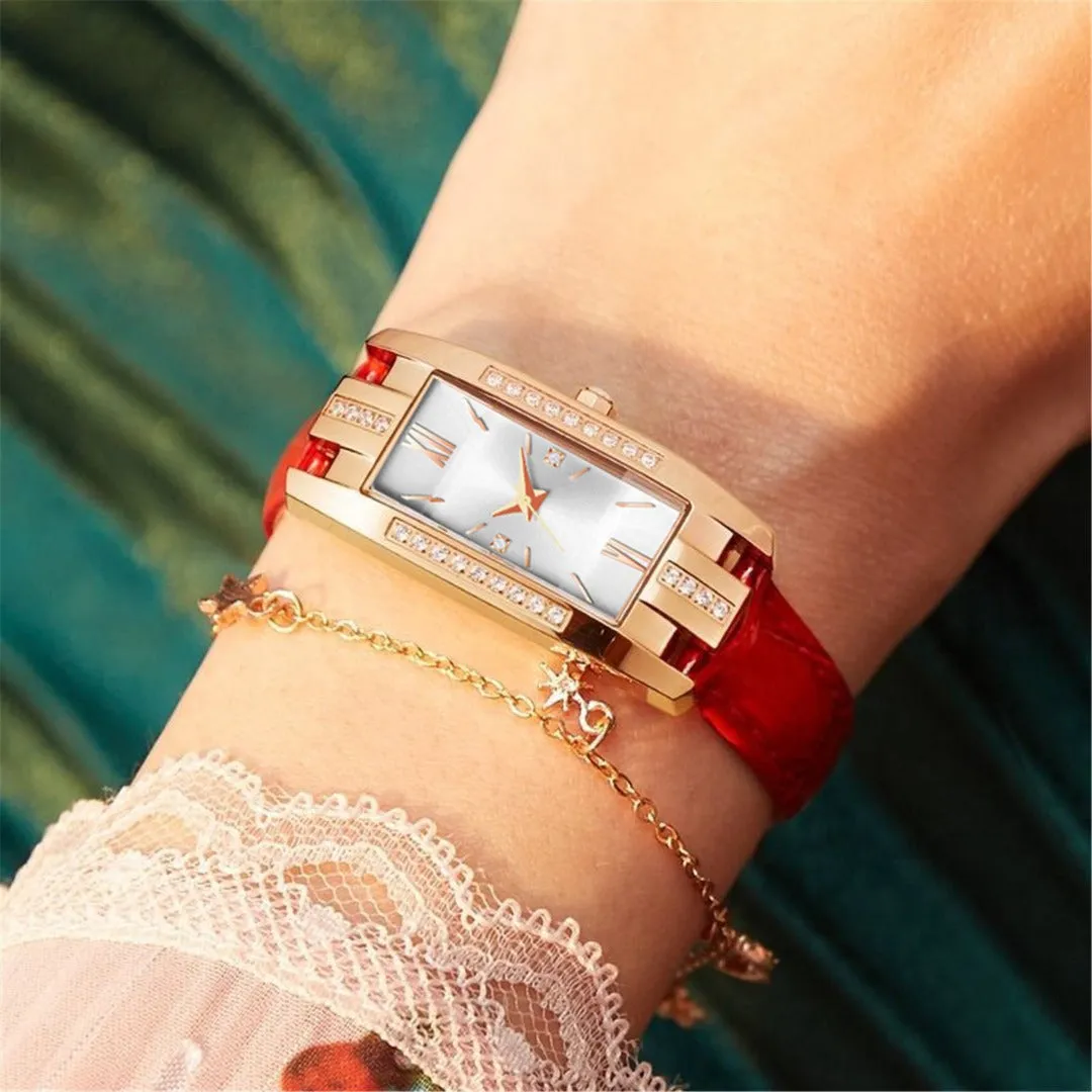 3 Pcs Women's Classic Fashion Square Retro Quartz Watches