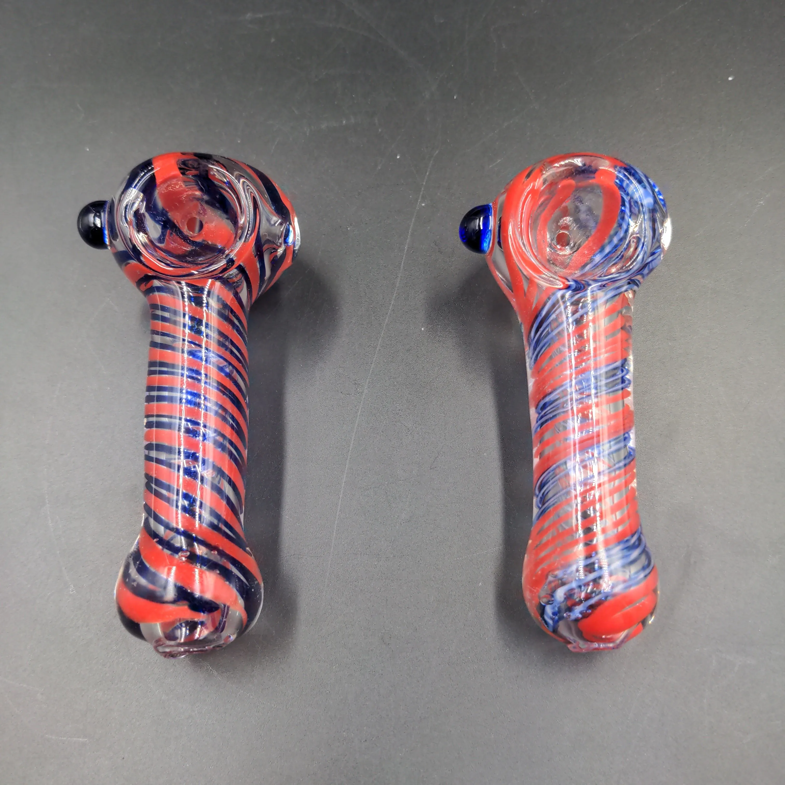 4 Dual Color Swirl Hand Pipe