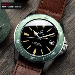 42mm Vintage Dive Watch Aging Experience   DIY Watch Kit | Diver series (Green Bezel Insert)