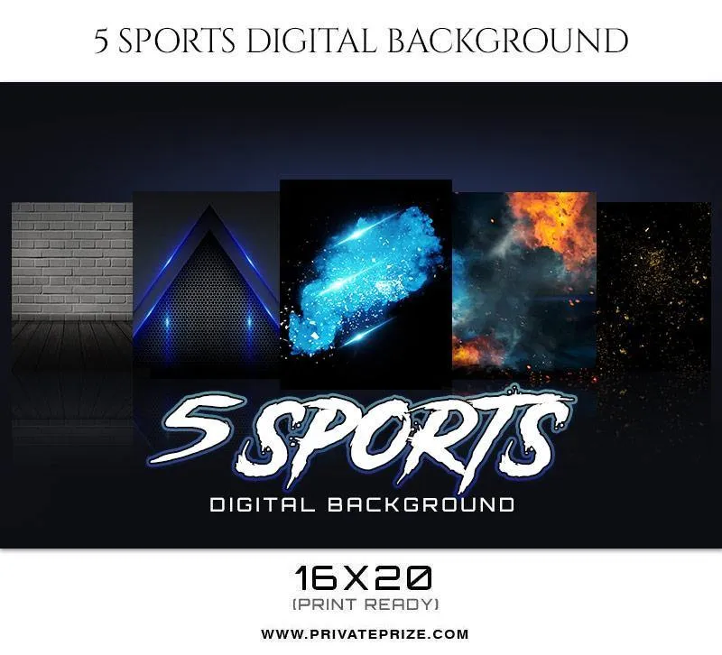 5 Sports Digital Background