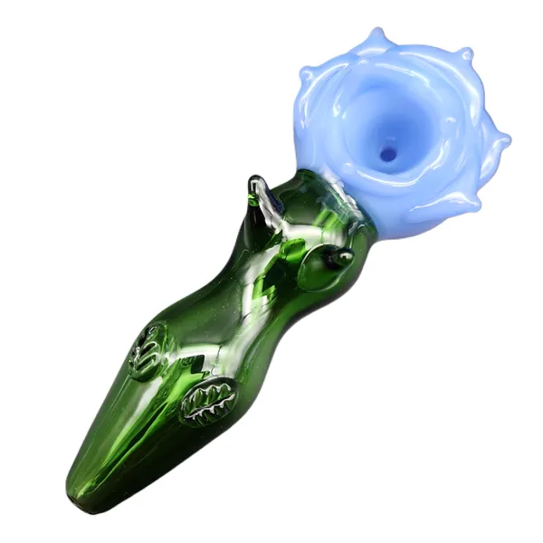 5" Glass Rose Pipe