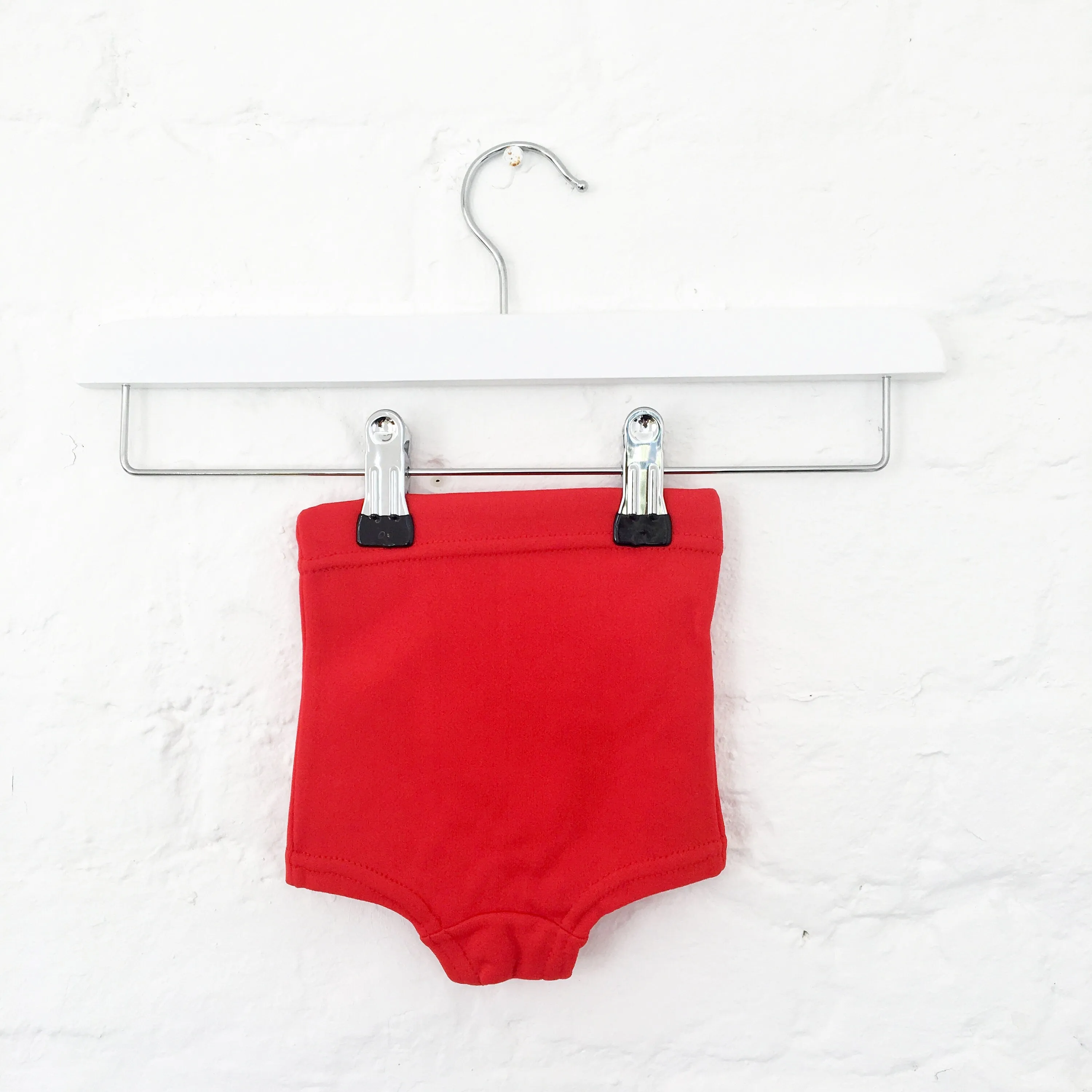 60's Vintage Red Swimming Trunk 0-3m