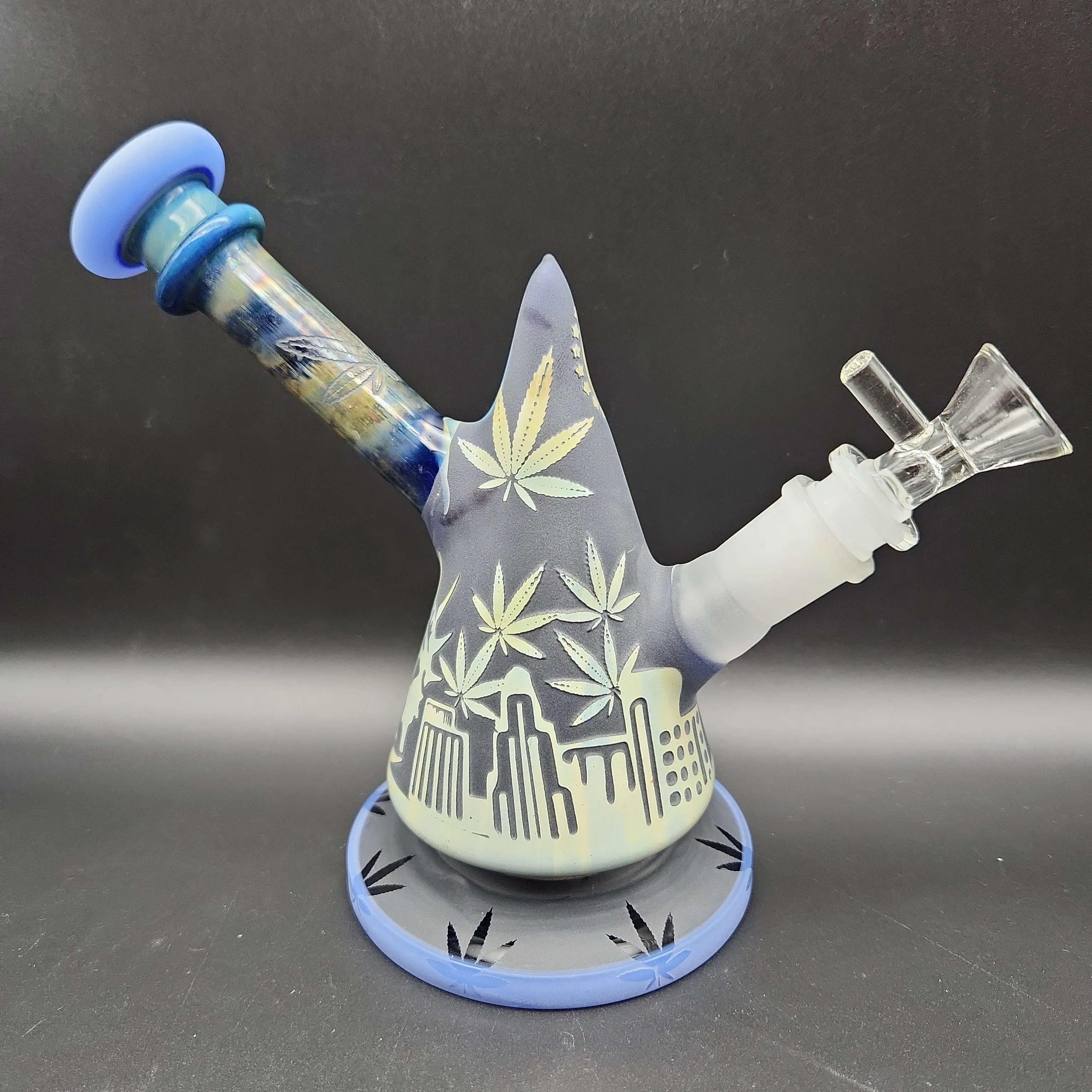 7 Etched Cone Water Pipe