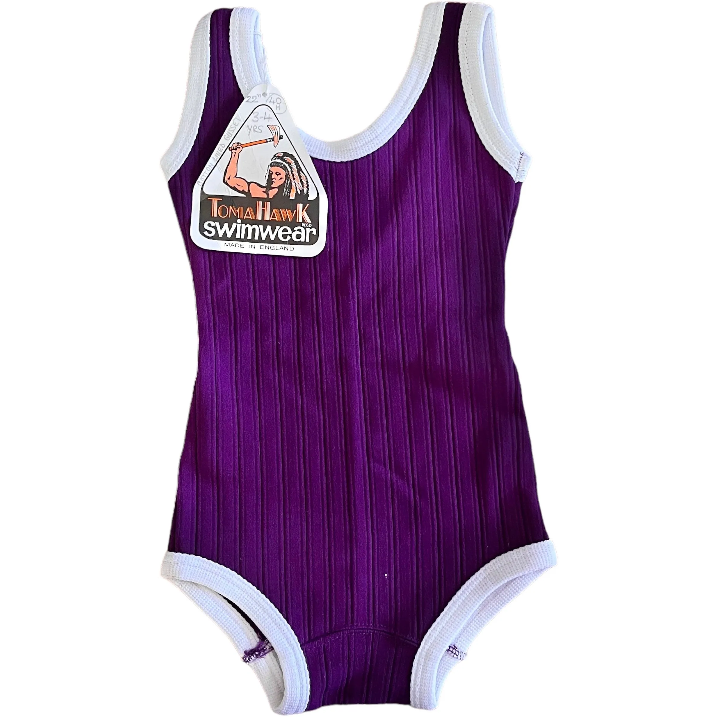 70's Purple Swimming Suit / 2-3Y