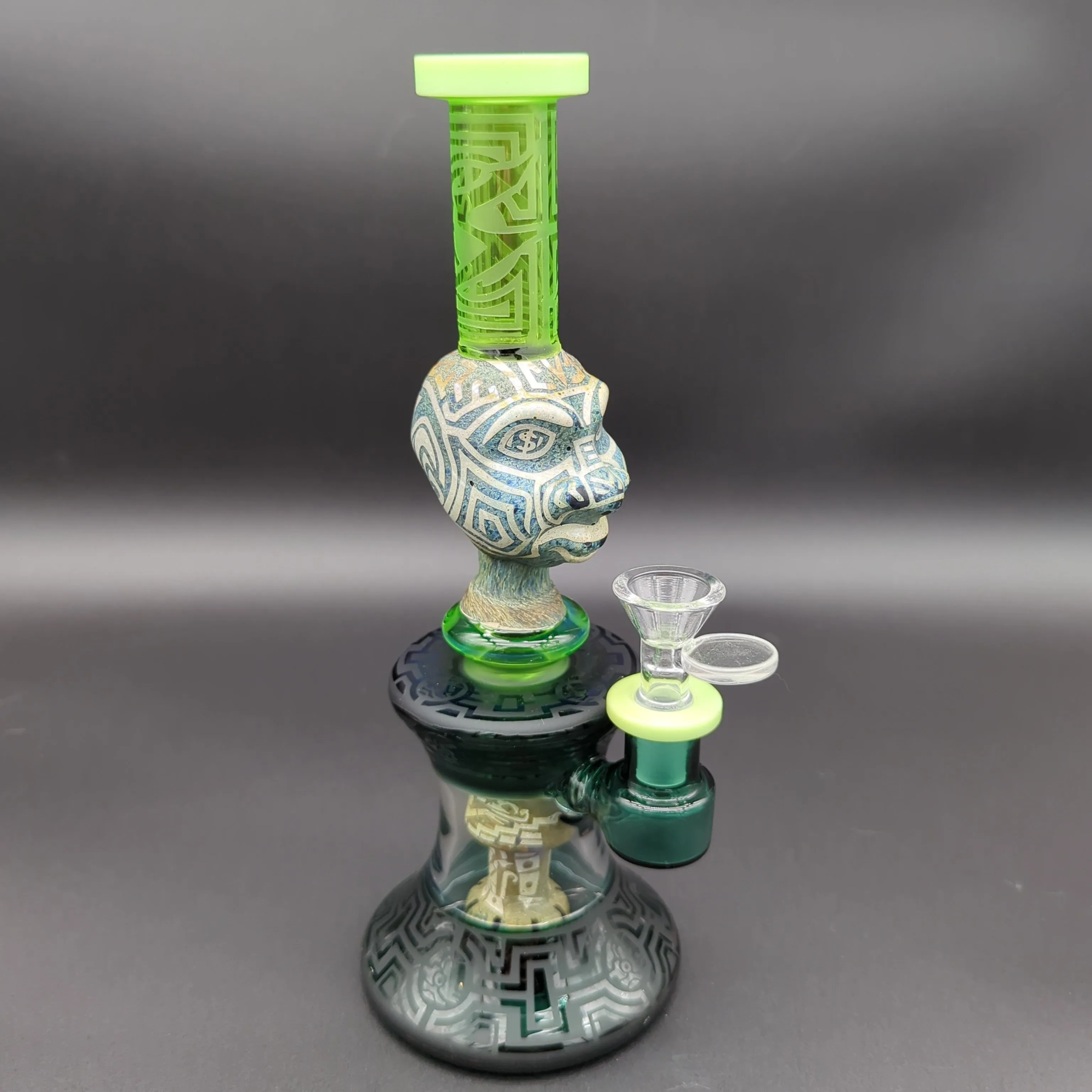 9 Aztec Face Beaker Water Pipe