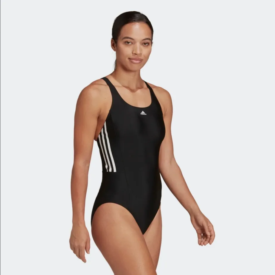 Adidas women's one-piece swimming costume 3S Mid Suit HD0403 black