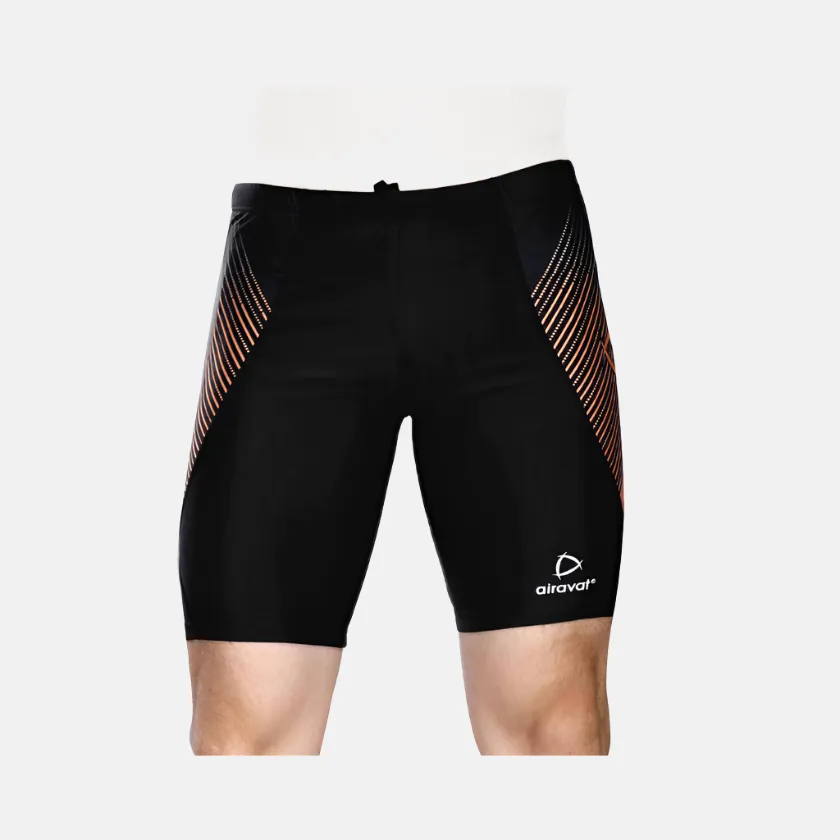 Airavat Fierce Men's Swimming Jammer -Black/Orange