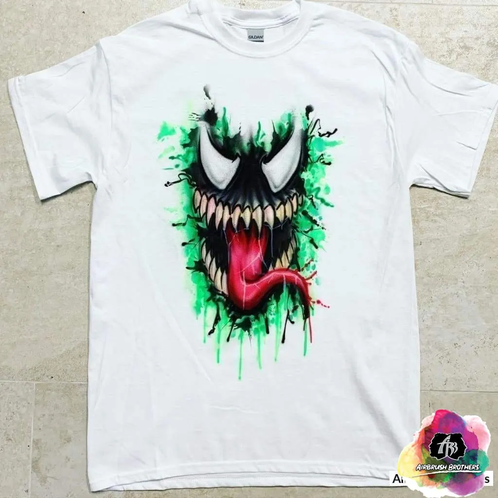 Airbrush Venom Cartoon Shirt Design