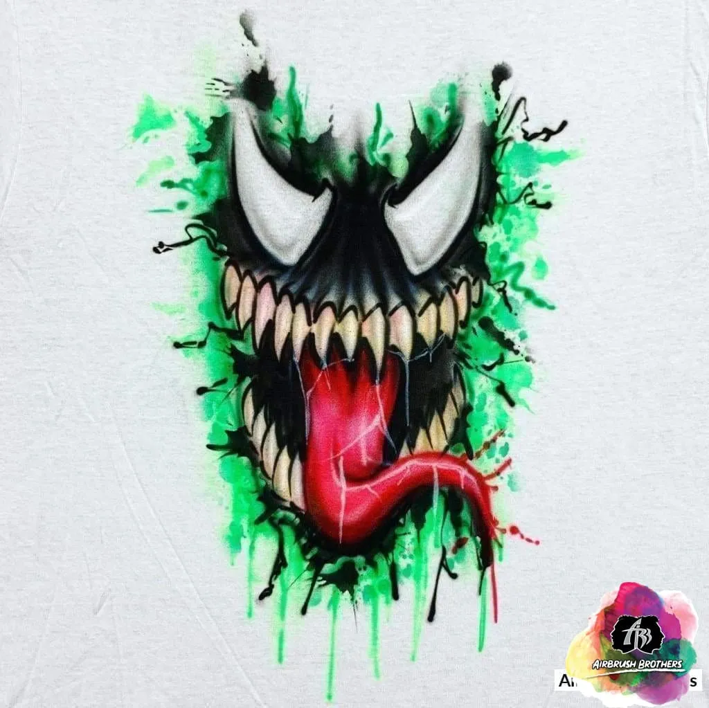 Airbrush Venom Cartoon Shirt Design