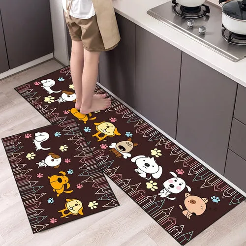 Animal Cartoon Non-Slip Kitchen Rug