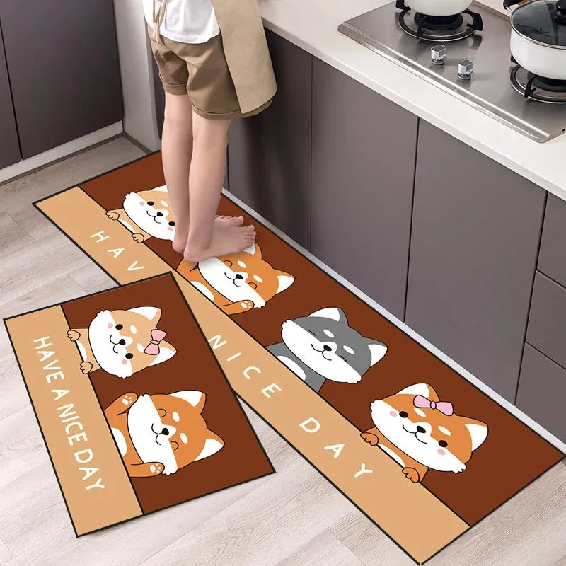 Animal Cartoon Non-Slip Kitchen Rug