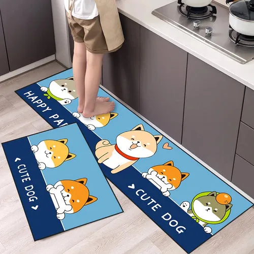 Animal Cartoon Non-Slip Kitchen Rug