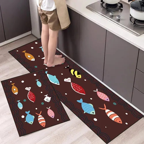 Animal Cartoon Non-Slip Kitchen Rug