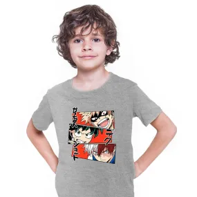 Anime My Hero Academia Katsuki Bakugo Midoriya Izuku And Shoto Todoroki T-shirt Anime Manga Kids T-shirt