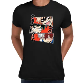 Anime My Hero Academia Katsuki Bakugo Midoriya Izuku And Shoto Todoroki T-shirt Anime Manga