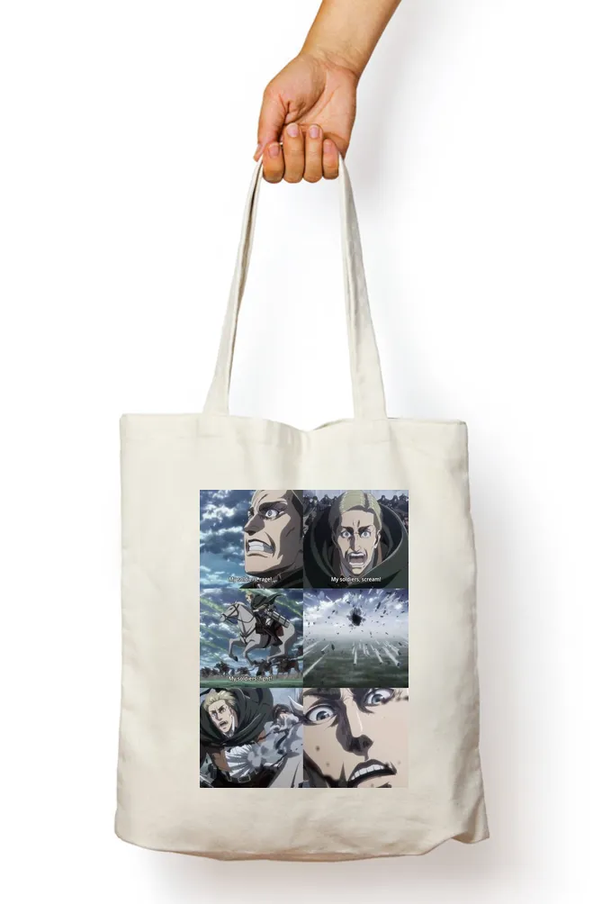 AOT Erwin Anime Strip Tote Bag