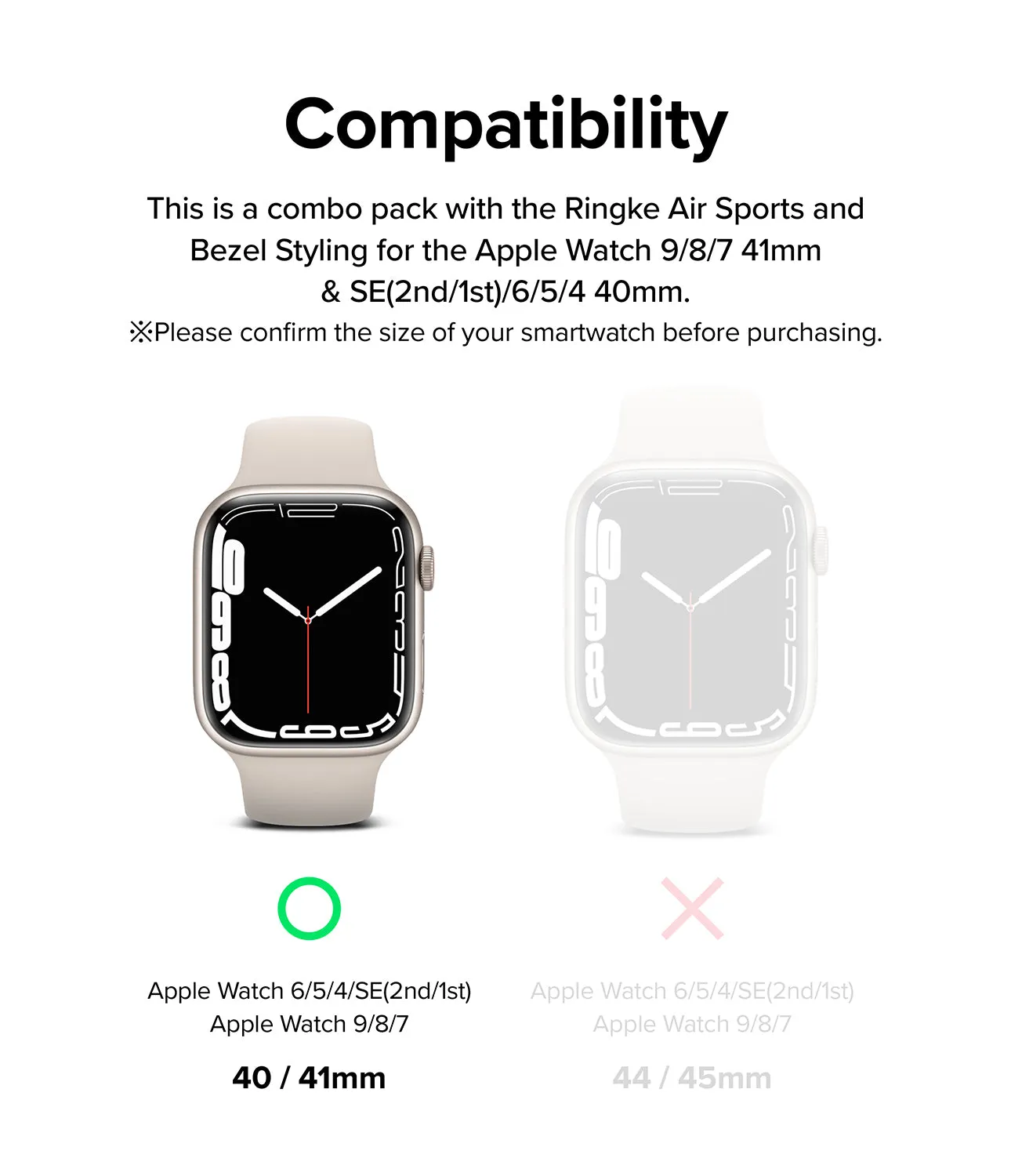 Apple Watch Series (41mm / 40mm) | Air Sports (Black)   Bezel Styling