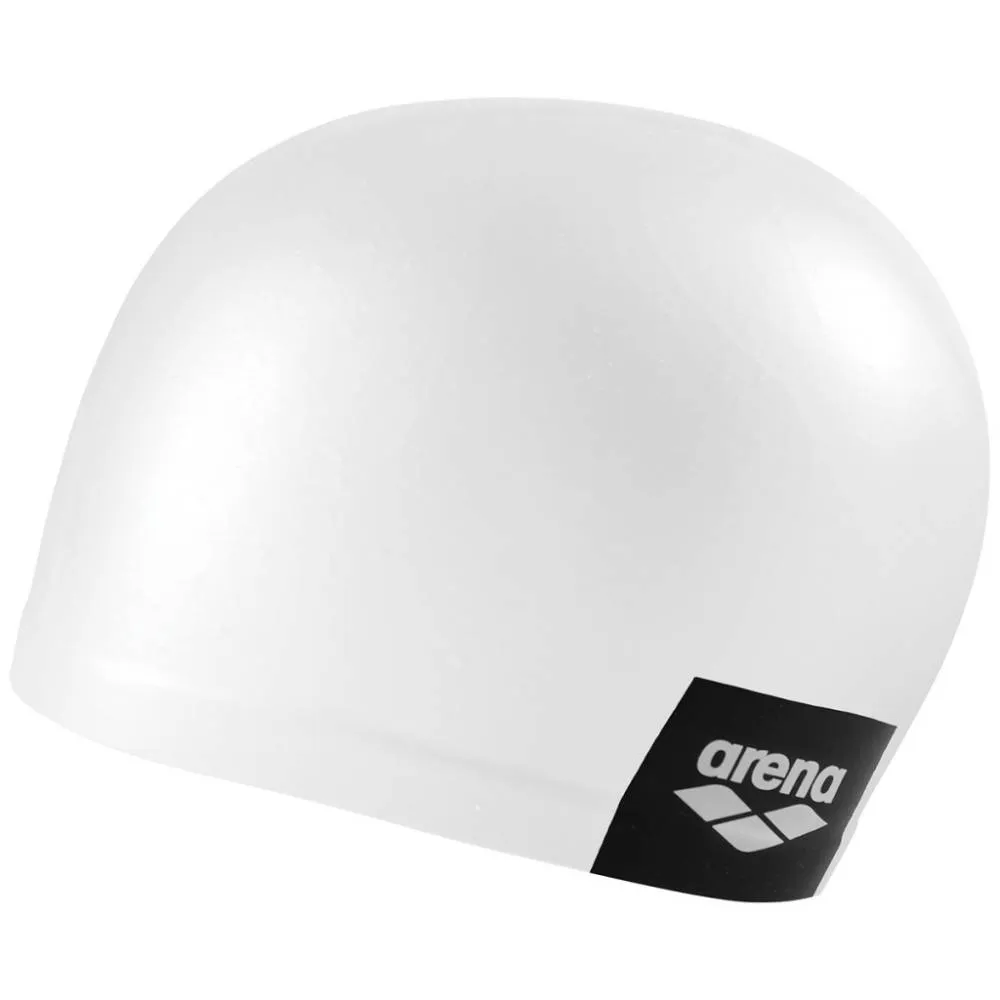 ARENA Adult Logo Moulded Swimming Cap (White)