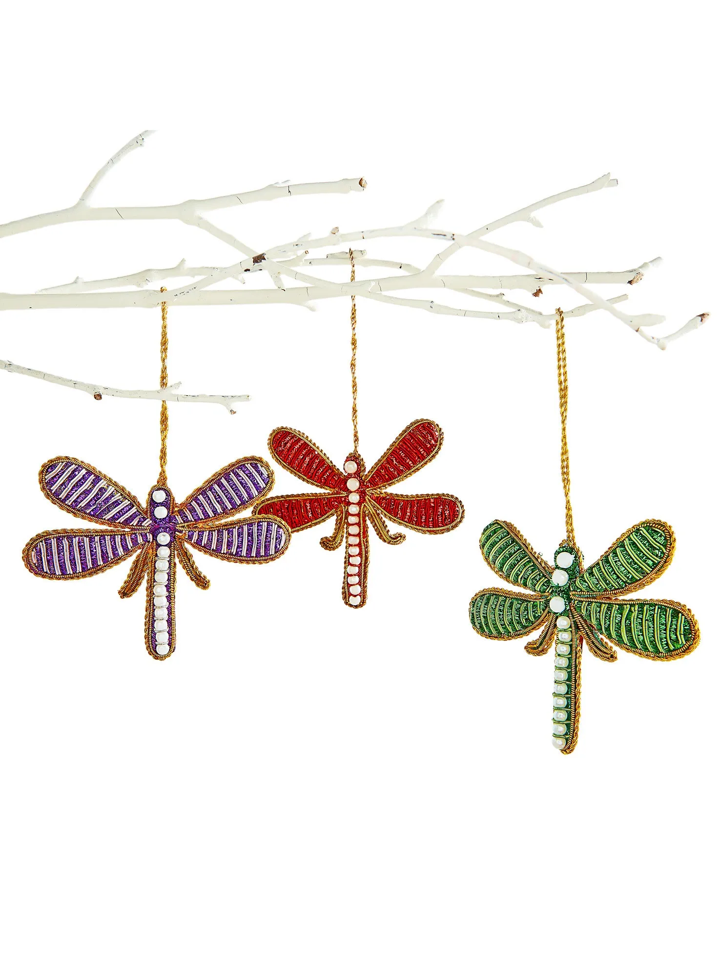 Auspicious Dragonfly Ornaments - Set of 3