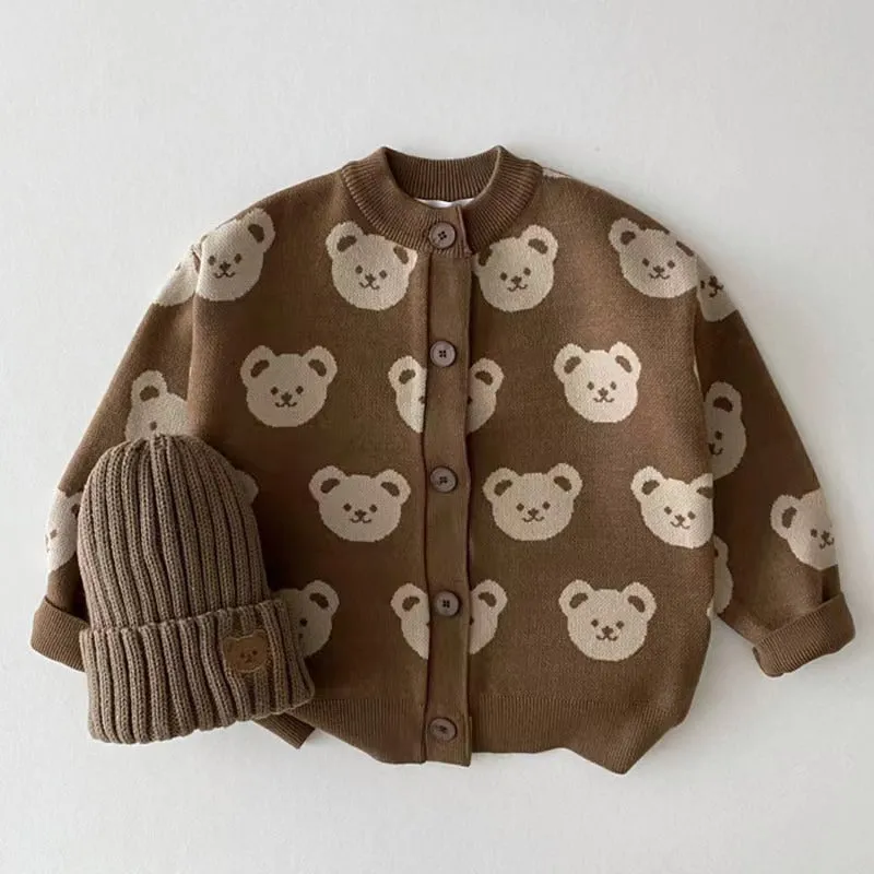 Baby Kid Girls Animals Cartoon Cardigan Wholesale 231130318