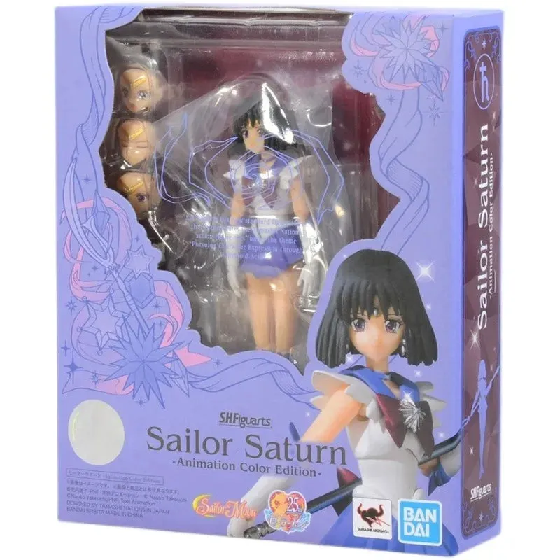 Bandai Sailor Moon Anime Figure SHF Sailor Saturn Genuine Anime Figure High Quality