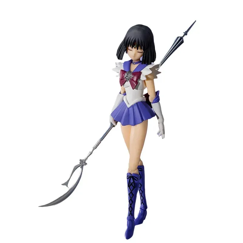 Bandai Sailor Moon Anime Figure SHF Sailor Saturn Genuine Anime Figure High Quality