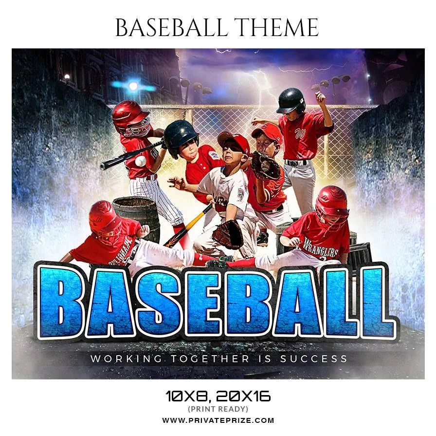 Baseball theme - Sports Theme Sports Photography Template