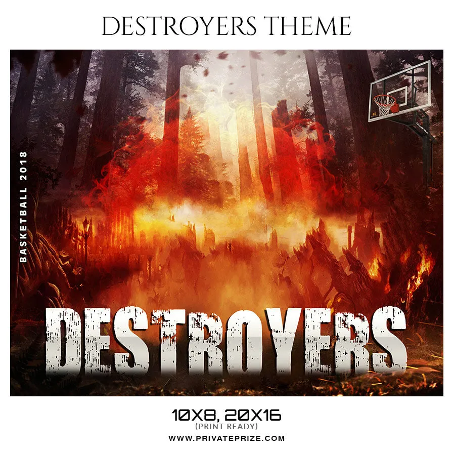 Basketball Destroyer Theme Sports Photography Template