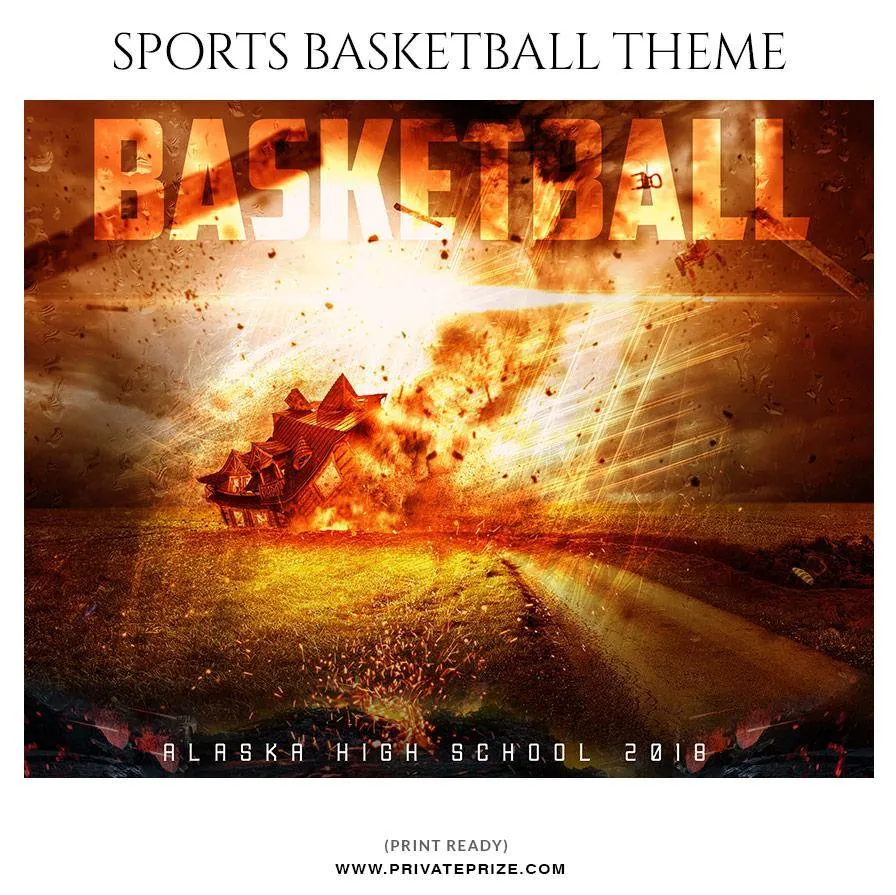 Basketball Themed Sports Photography Template