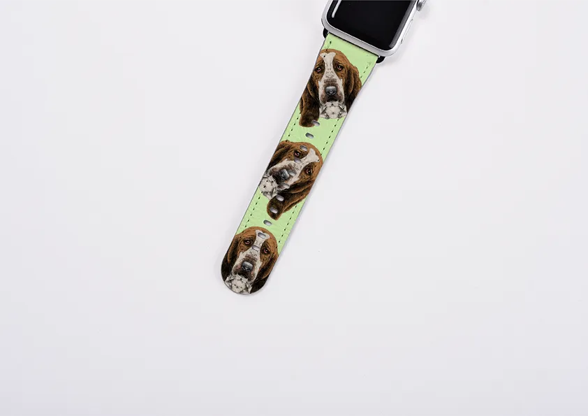 Basset Hound Mint Apple Watch Strap