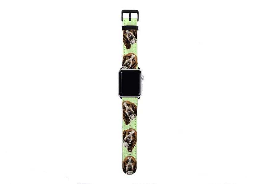 Basset Hound Mint Apple Watch Strap