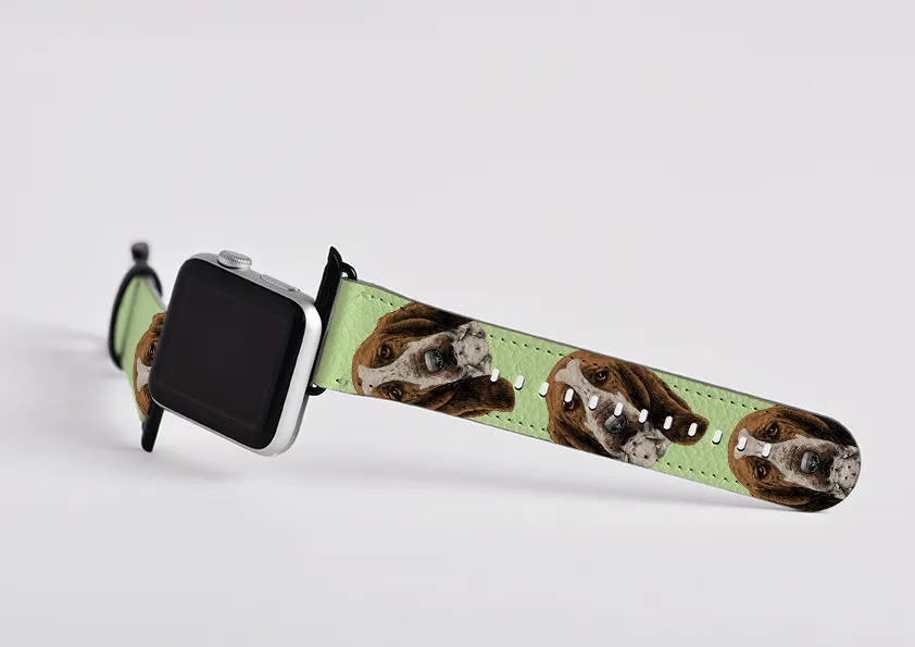 Basset Hound Mint Apple Watch Strap