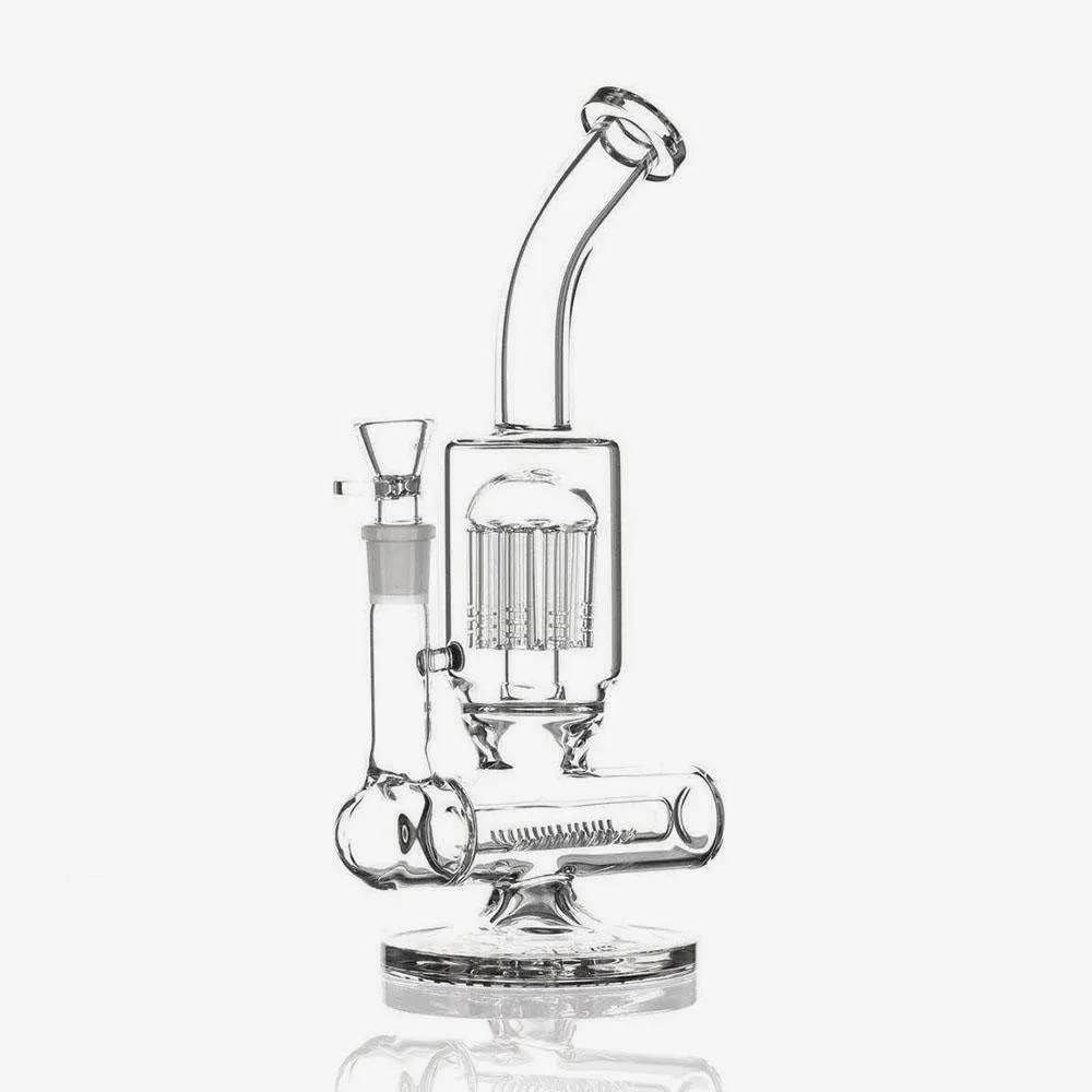 Bent Inline Tree Perc Water Pipe