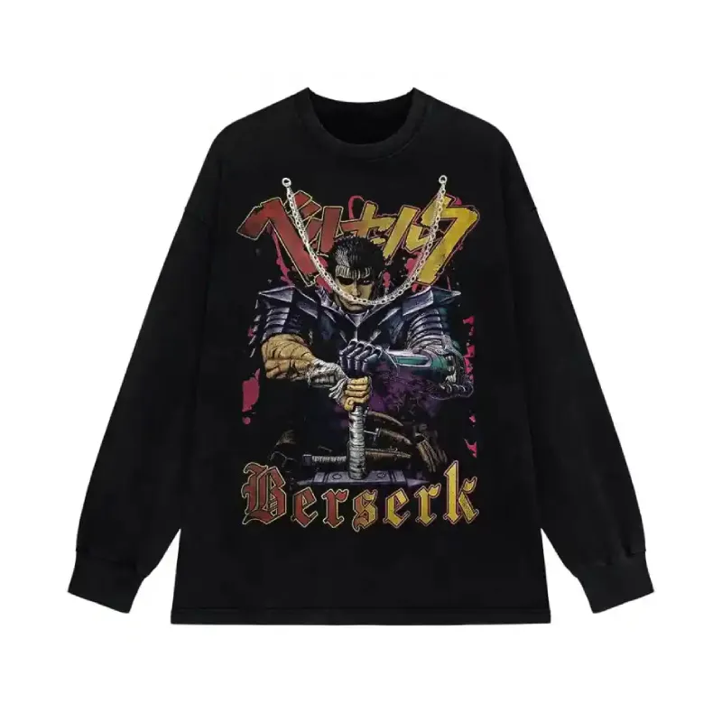 Berserk Anime Long Sleeve Necklace Sweatshirt