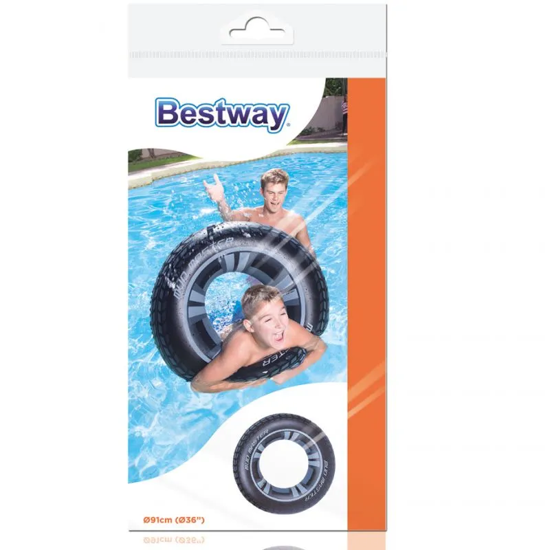 Bestway Splash&Play 91Cm Swimming Wheel - Navy Blue