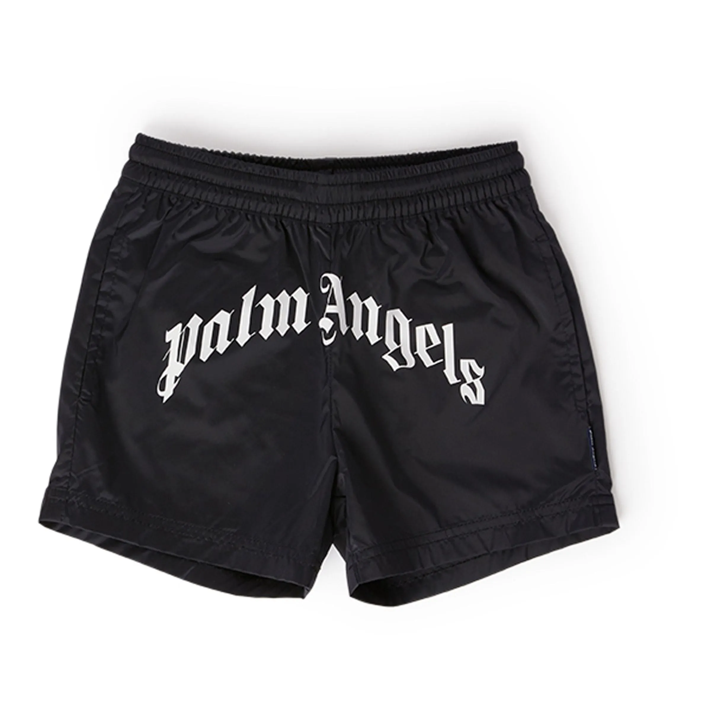 Black Curved Logo Swimming Shorts