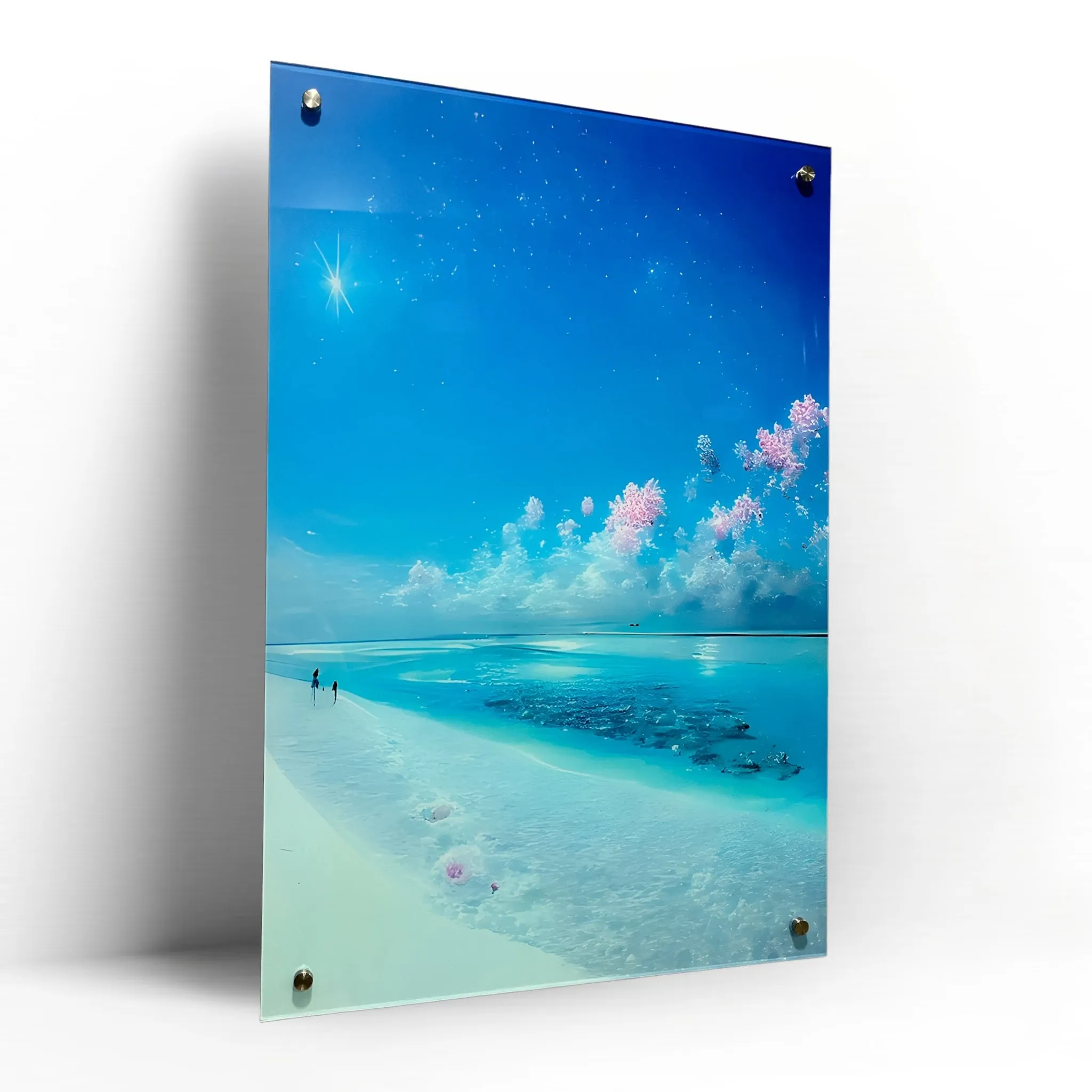 Blue Seashore (Anime-Fantasy) Acrylic Wall Art