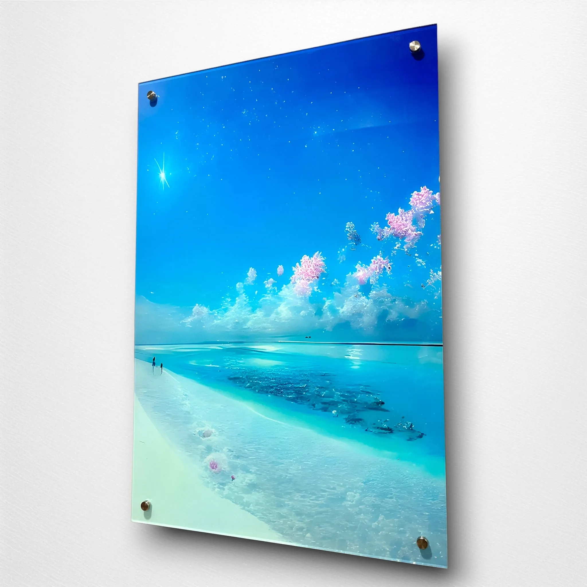 Blue Seashore (Anime-Fantasy) Acrylic Wall Art