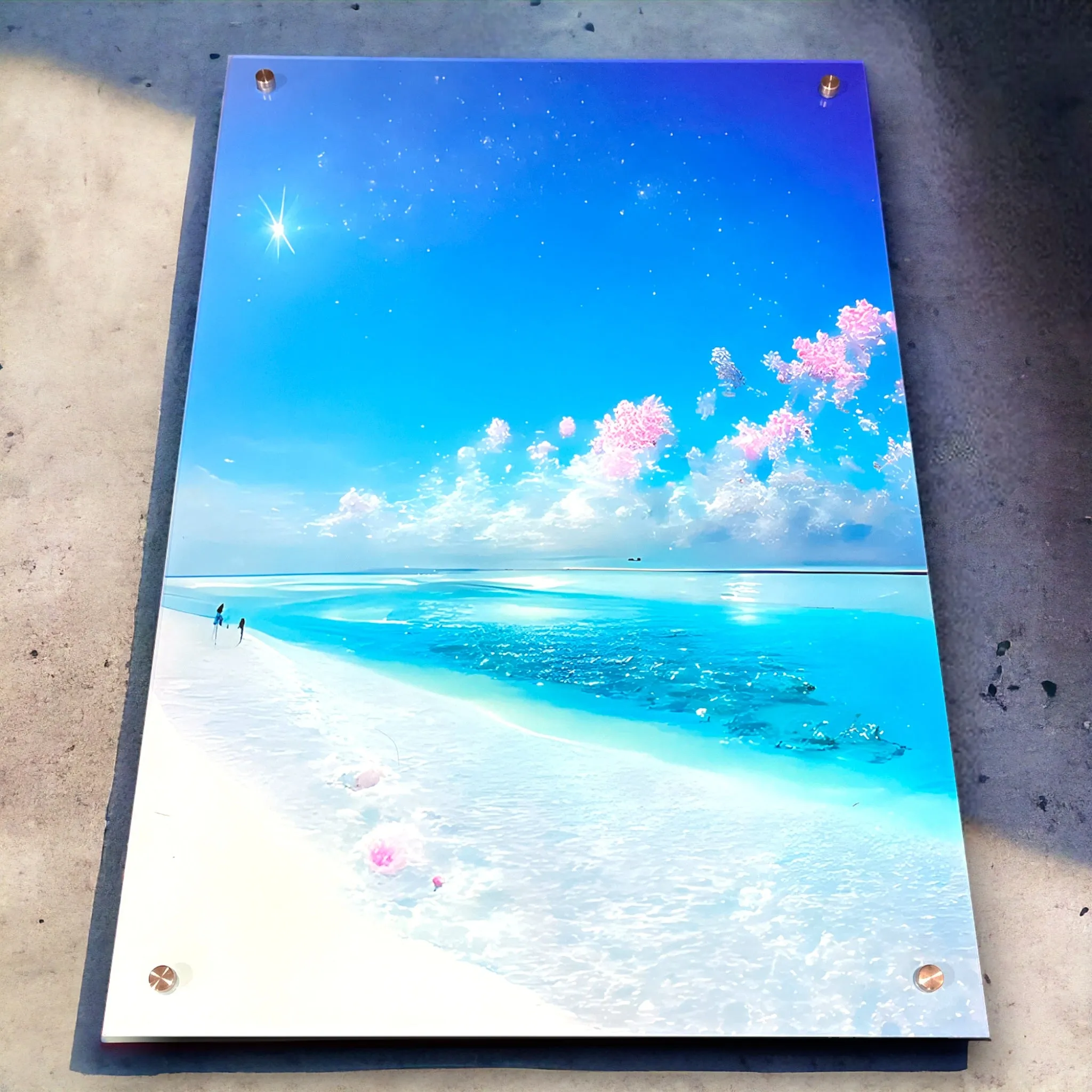 Blue Seashore (Anime-Fantasy) Acrylic Wall Art