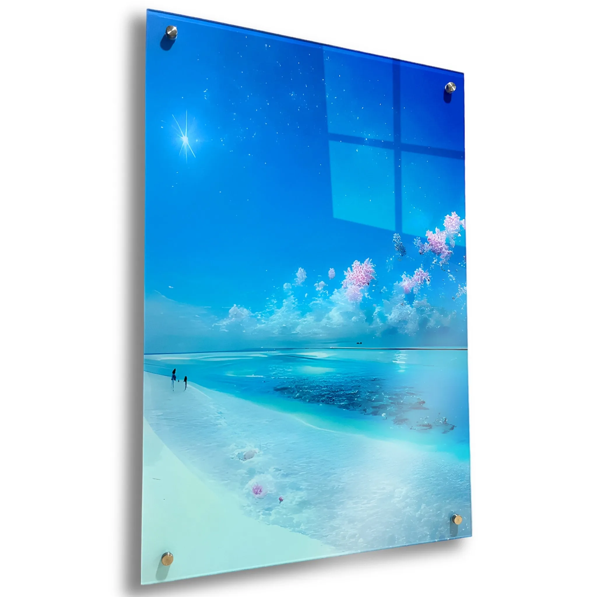 Blue Seashore (Anime-Fantasy) Acrylic Wall Art