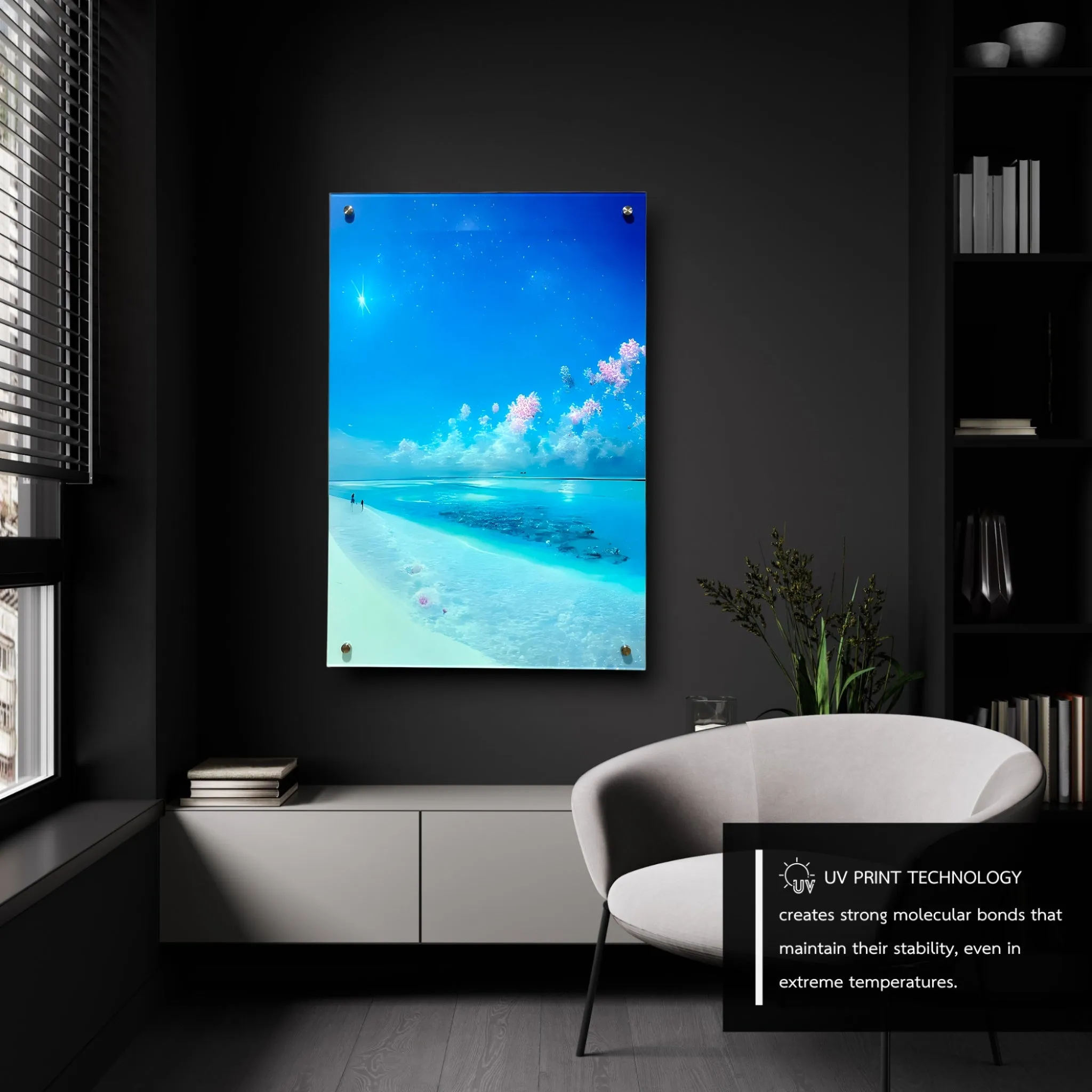 Blue Seashore (Anime-Fantasy) Acrylic Wall Art