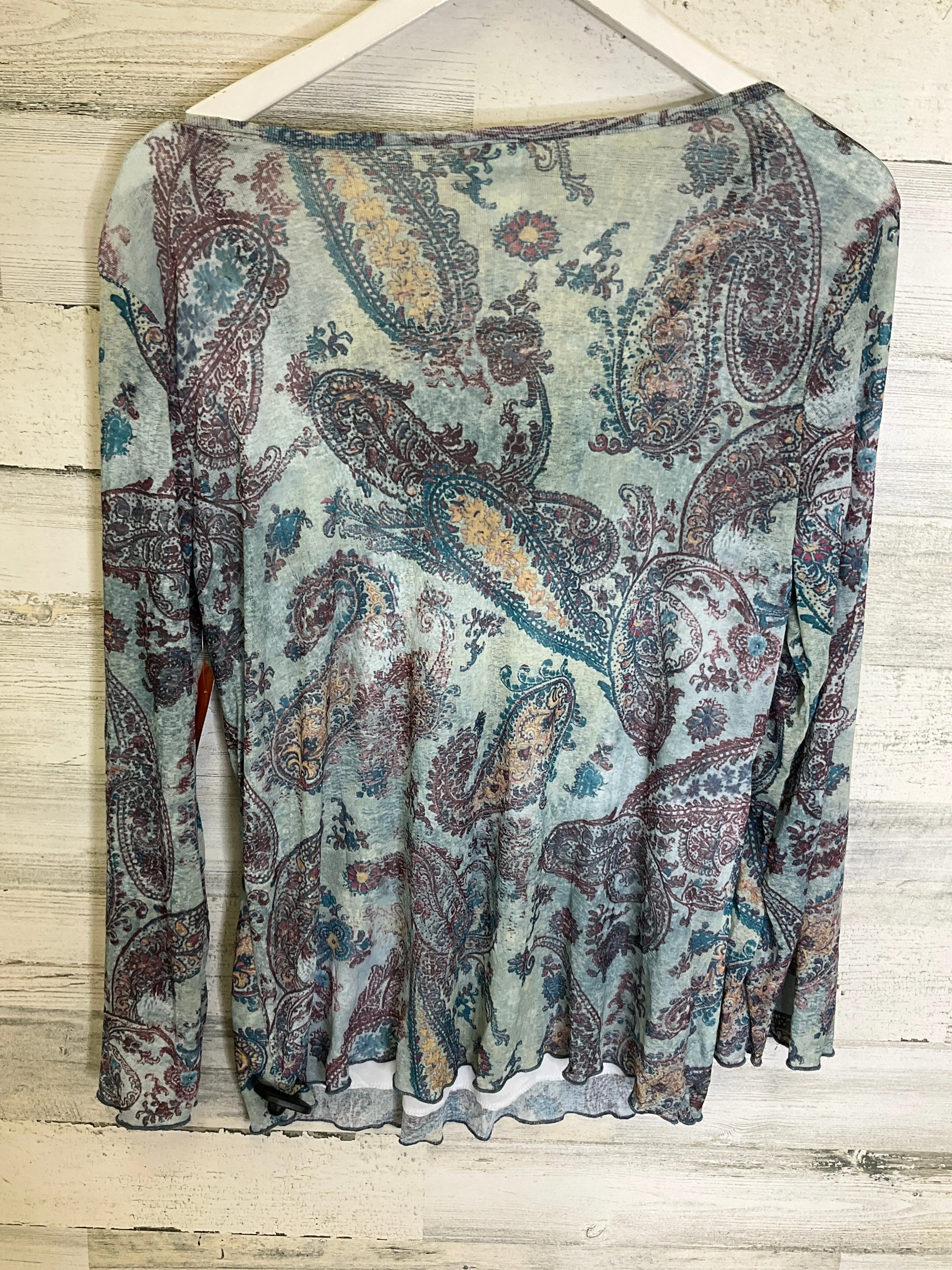 Blue Top Long Sleeve Fashion Bug, Size Xl