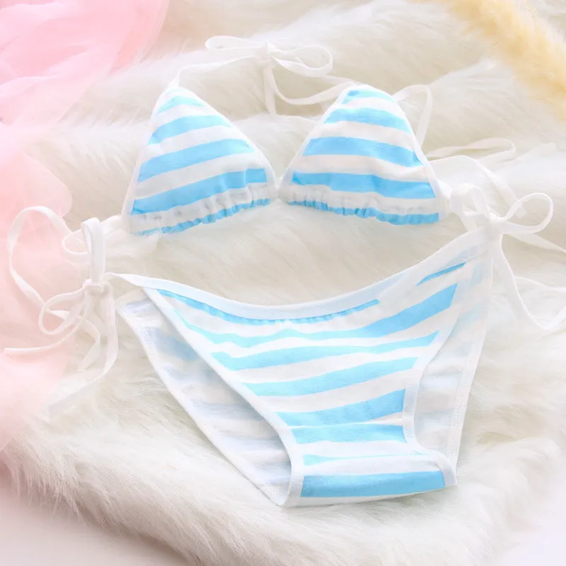 blue/pink anime cosplay bikini KF90049