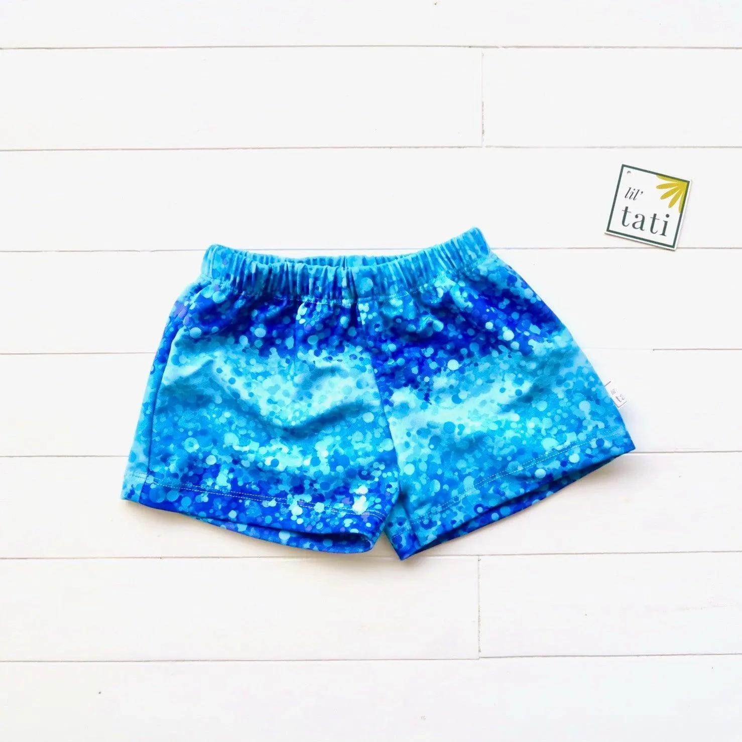 Boys' Swimming Shorts in Water Bubble Print