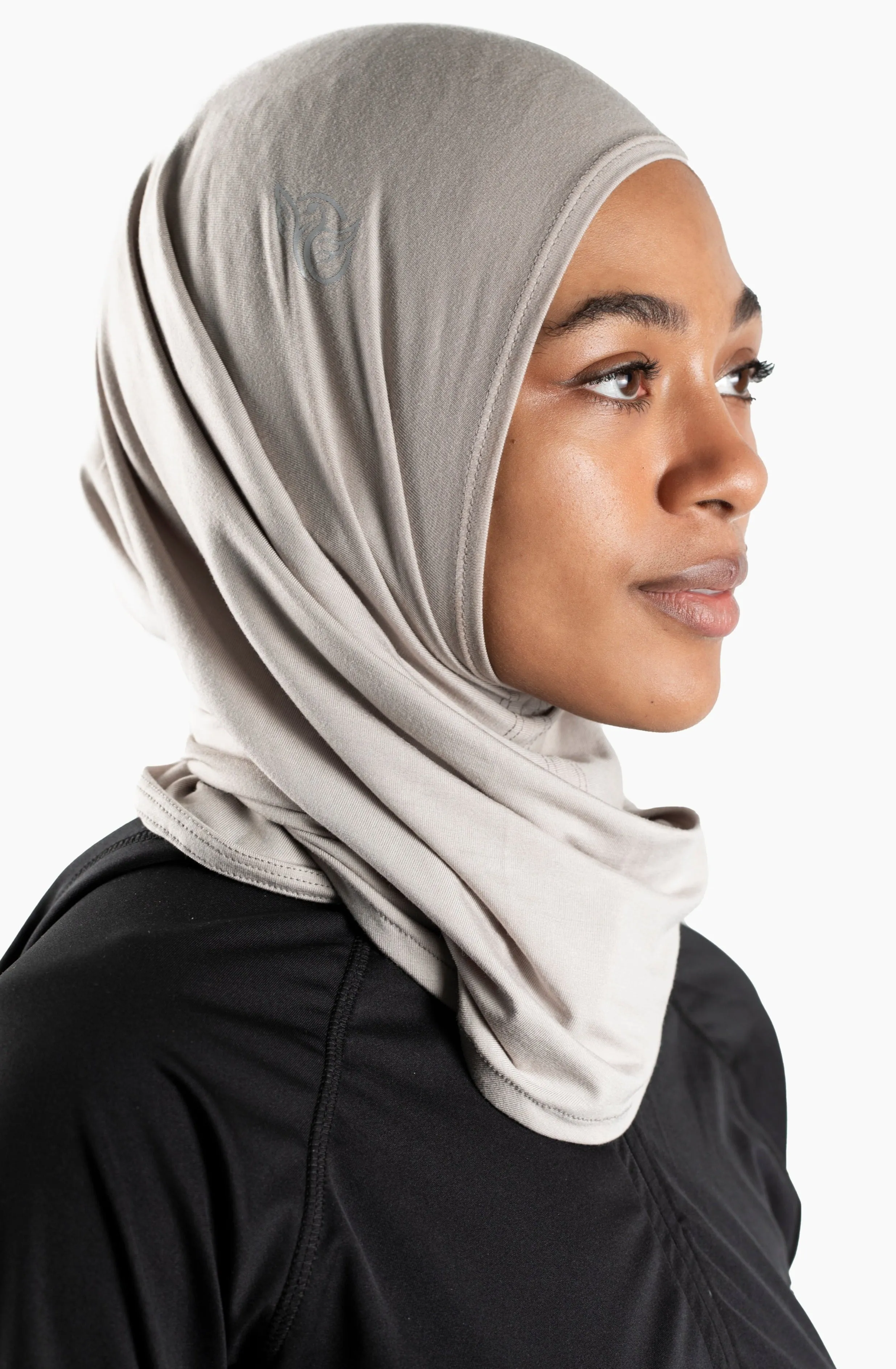 BreathLite Sports Hijab Set- Beige Grey