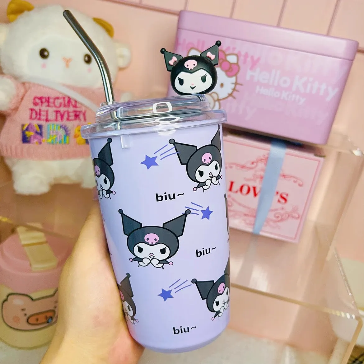 Cartoon Anime Vacuum Water Bottle PN6250